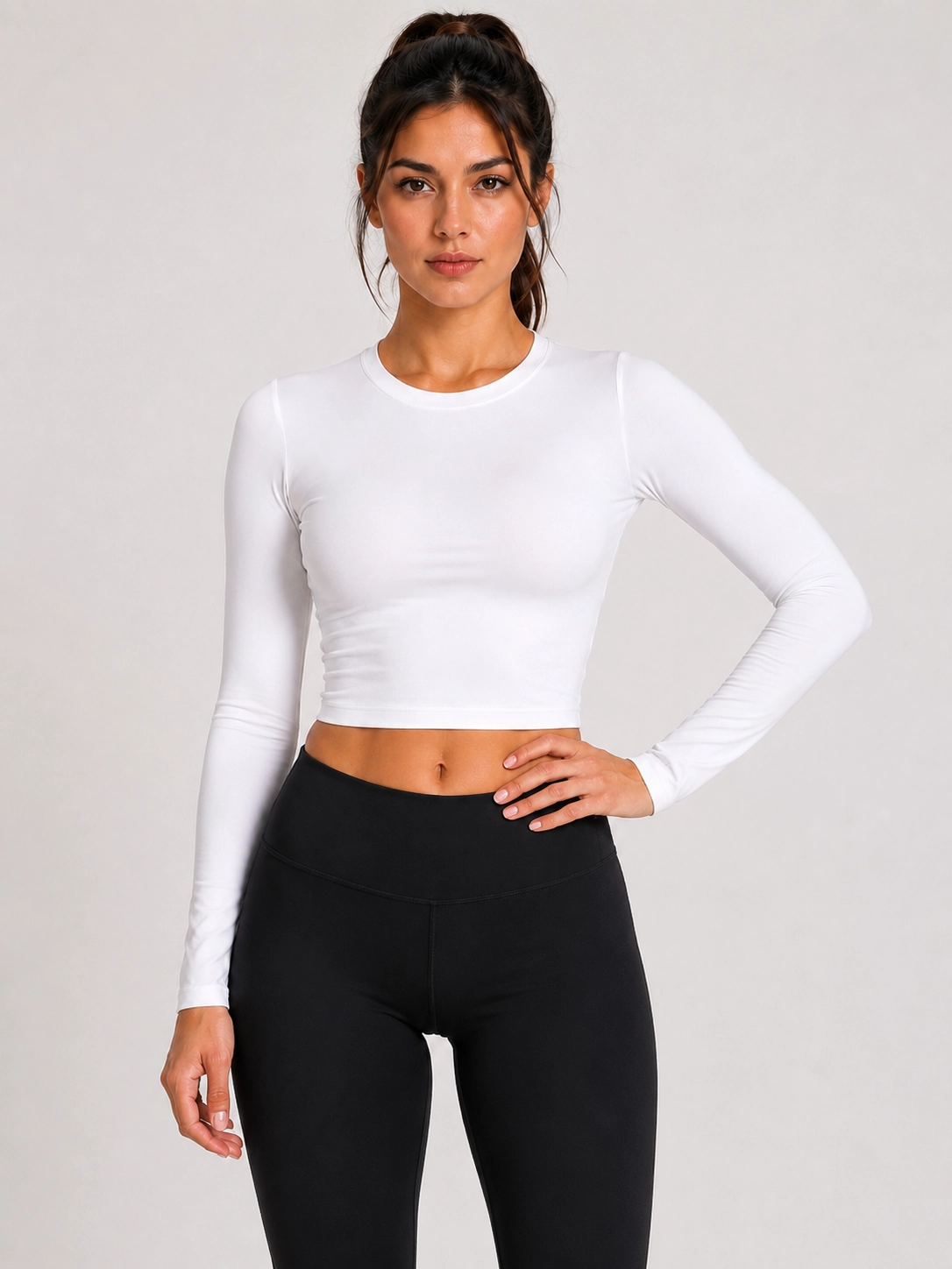 AOP Full Sleeve Crop Top | FC38