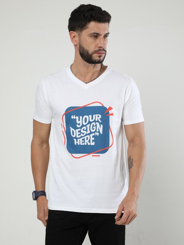 Male V Neck T-Shirt | UV34
